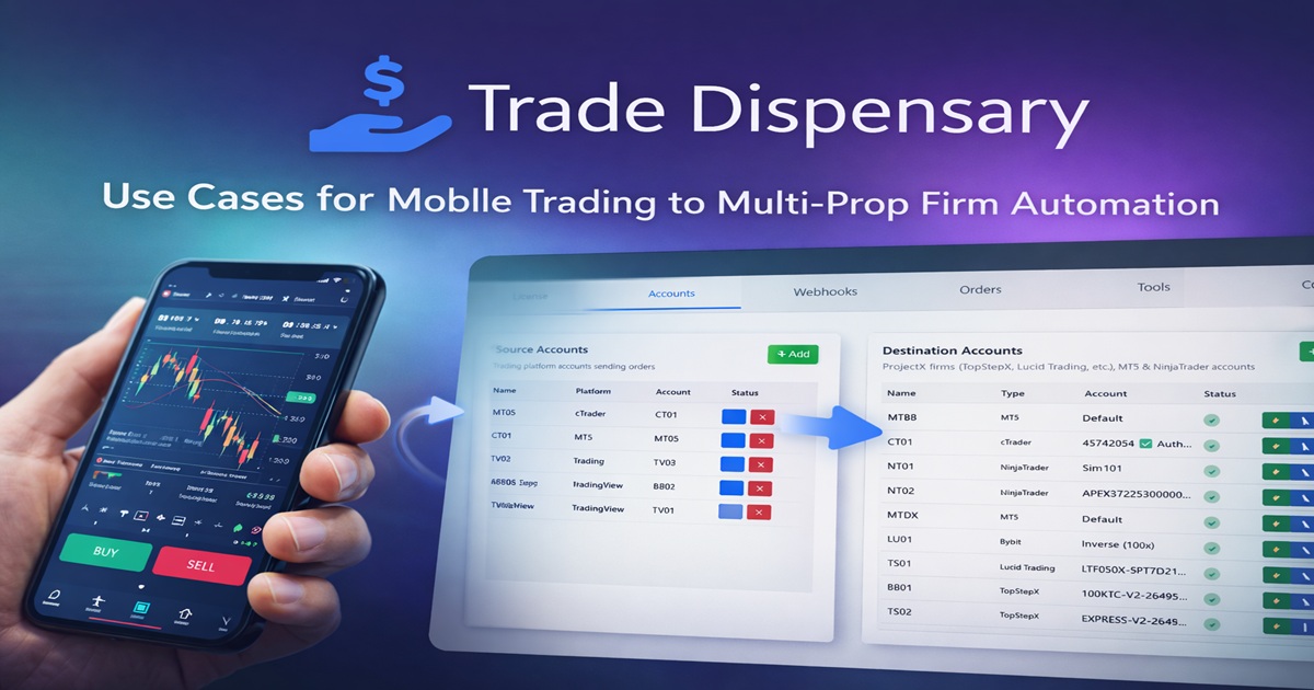 Trade Dispensary Use Cases: From Mobile Trading to Multi-Prop Firm Automation